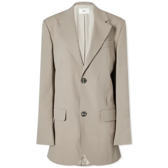 AMI Paris Women's Oversized Wool Jacket Light Taupe