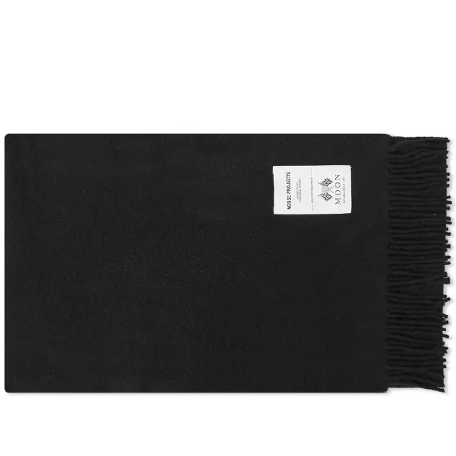 Norse Projects Men's Moon Lambswool Scarf Black