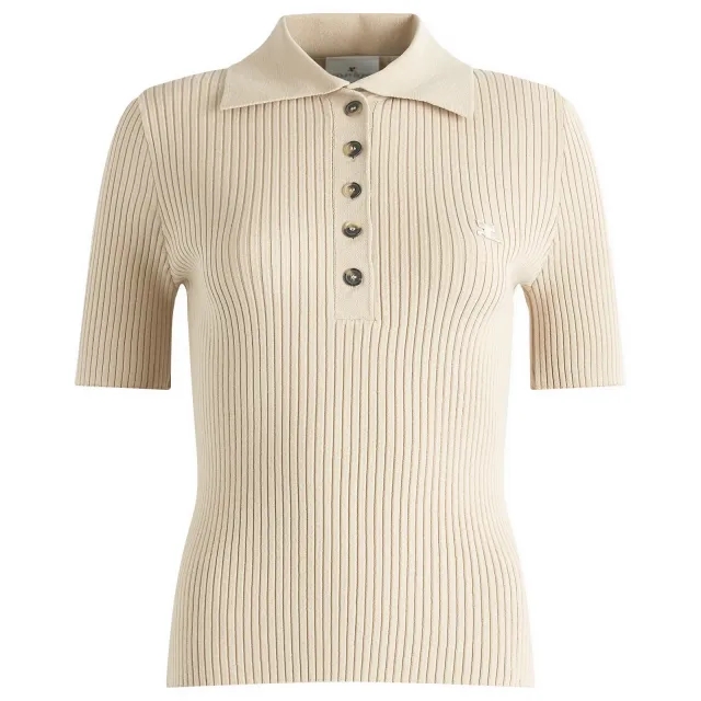 Courrèges Women's Courrges Knit Polo Top Cappuccino