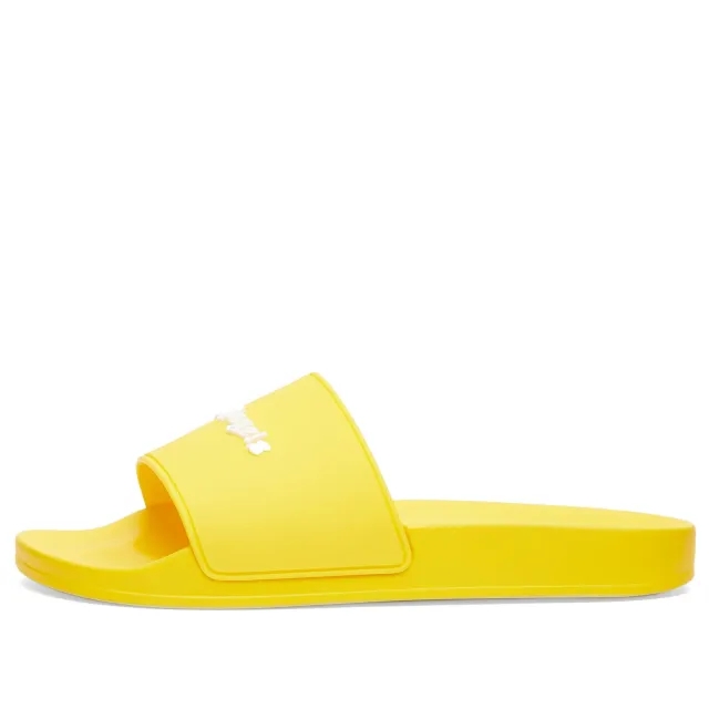 Palm Angels Men's Classic Logo Pool Slide Yellow