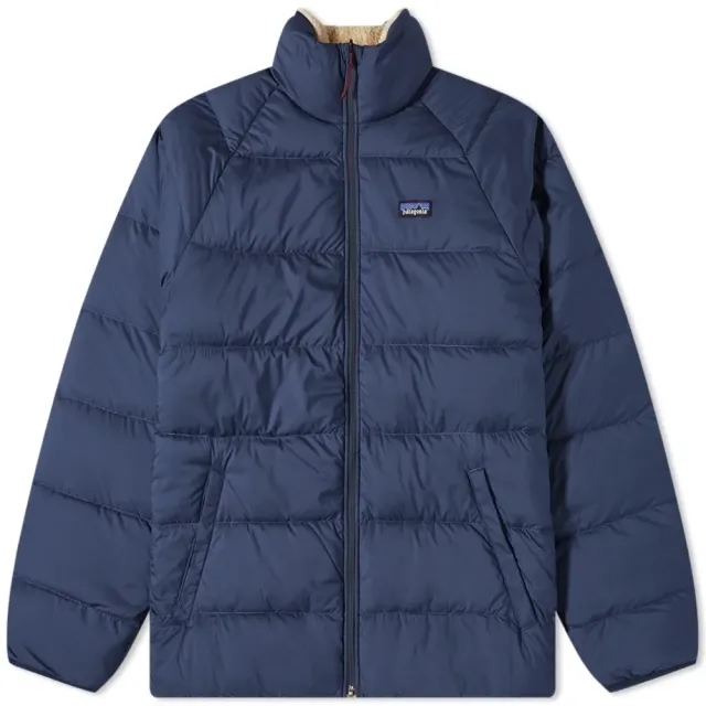 Patagonia Men's Reversible Silent Down Jacket New Navy