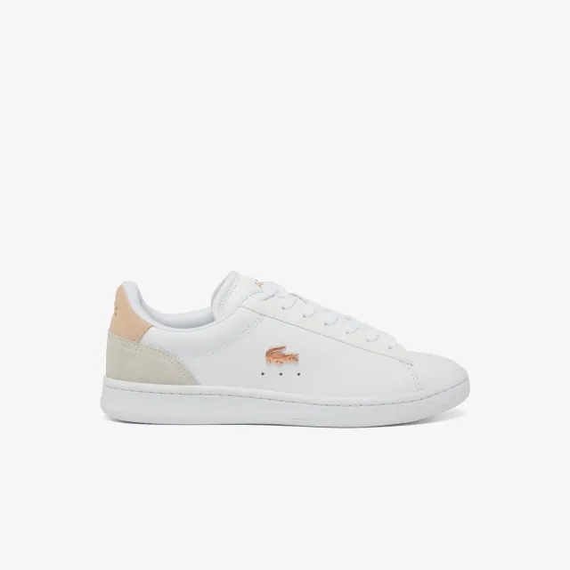 Lacoste Women's Carnaby Set Leather Sneakers - White & Light Pink