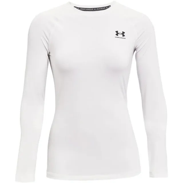 Under Armour Women's HeatGear® Compression Long Sleeve White / Black XS