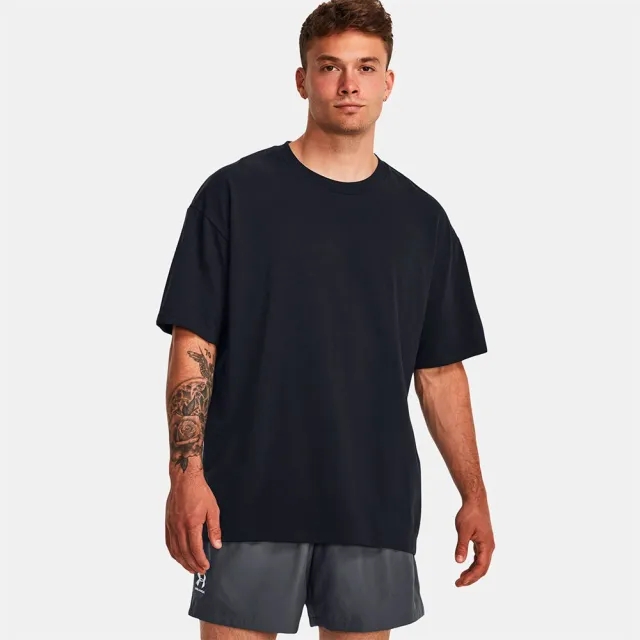 Men's  Under Armour  Oversized Heavyweight Short Sleeve Black / White M