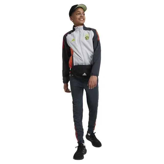 Adidas Benfica Lisboa 24/25 Junior Pre Match Tracksuit Jacket  - Grey