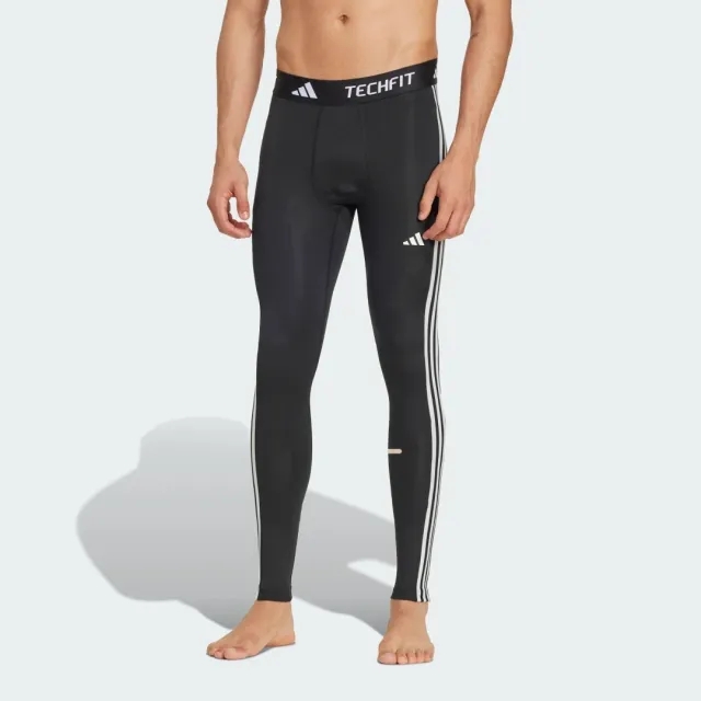 adidas Men TECHFIT Compression Training 3 Stripes Long Tight