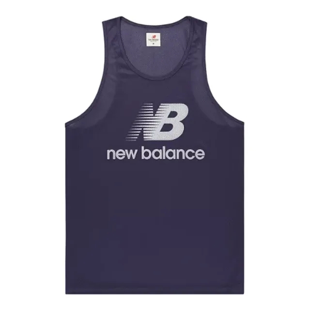New Balance Unisex Made in USA Logo Tank in Purple Poly Knit