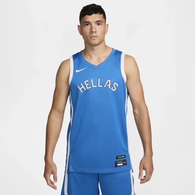 Greece Limited Road Men's Nike Basketball Jersey - Blue - Polyester