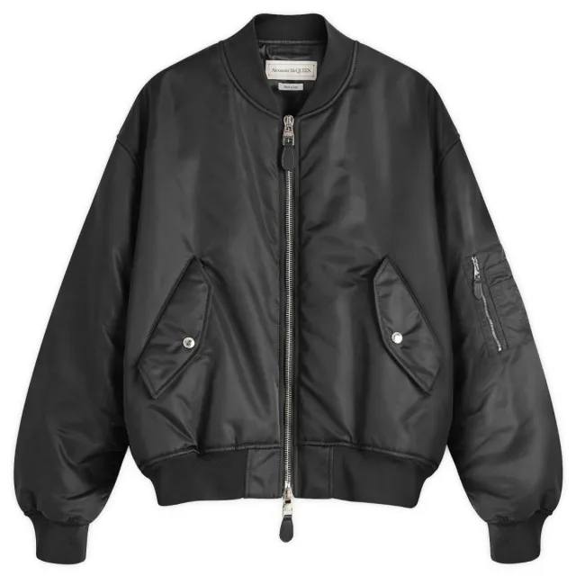 Alexander McQueen Men's MA-1 Bomber Jacket Black