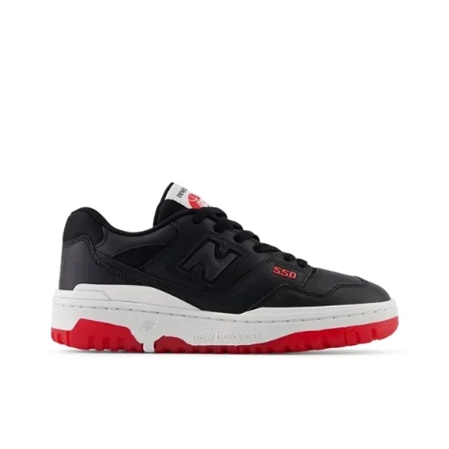 New Balance Kids' 550 in Black/Red Synthetic