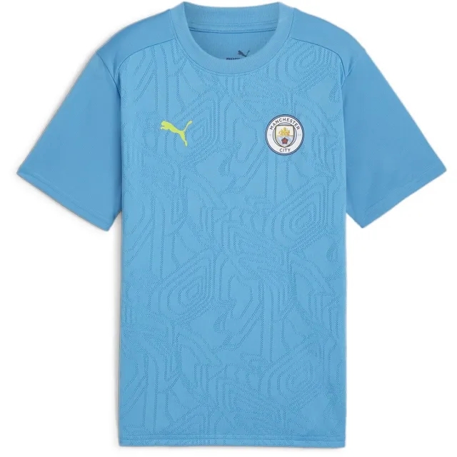 Puma Manchester City Training T-Shirt - Magic Blue Yellow Glow Kids - ['Blue']