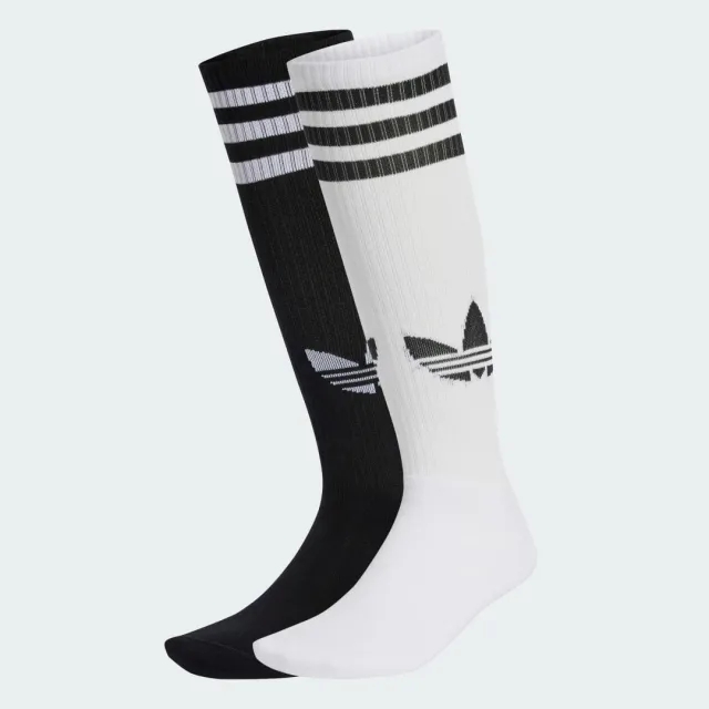 Adidas Originals Adicolor 70S Knee Socks 2-Pack In White / Black