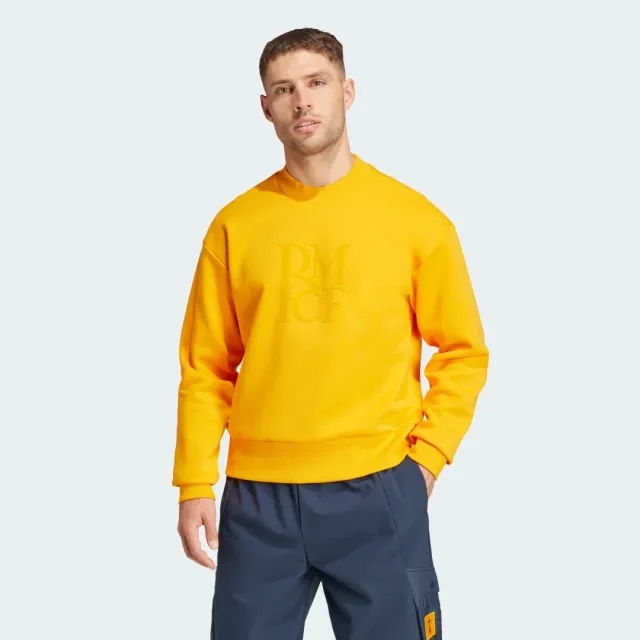 adidas Men Real Madrid Seasonal Doubleknit Crewneck Sweatshi