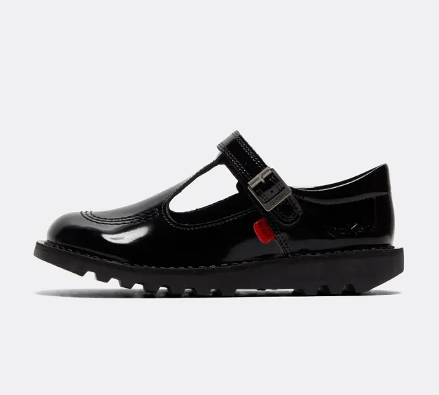 Kickers Infant Kick T Patent Shoe - Black - Size 13 - Black