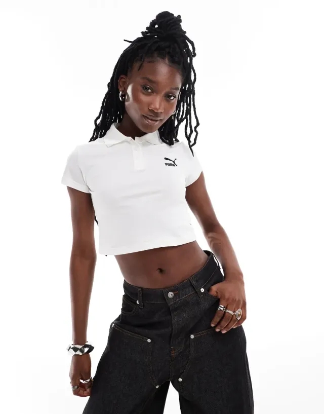 Puma Classics Baby Polo Tee In White