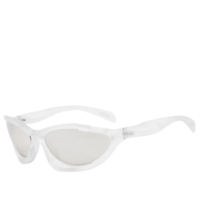 Prada Eyewear Women's A23S Sunglasses Frosted Crystal/Clear Mirror Silver