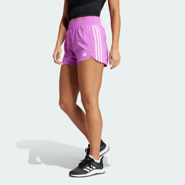 adidas Women Pacer Training 3 Stripes Woven High Rise Shorts
