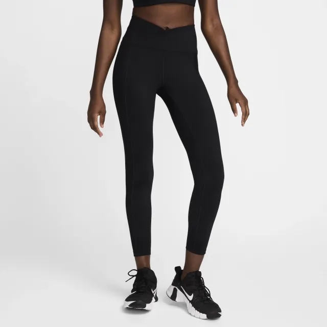Nike One Training Wrapped High Waisted 7/8 Leggings In Black