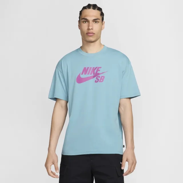 Nike Sb Central Logo T-Shirt In Light Blue