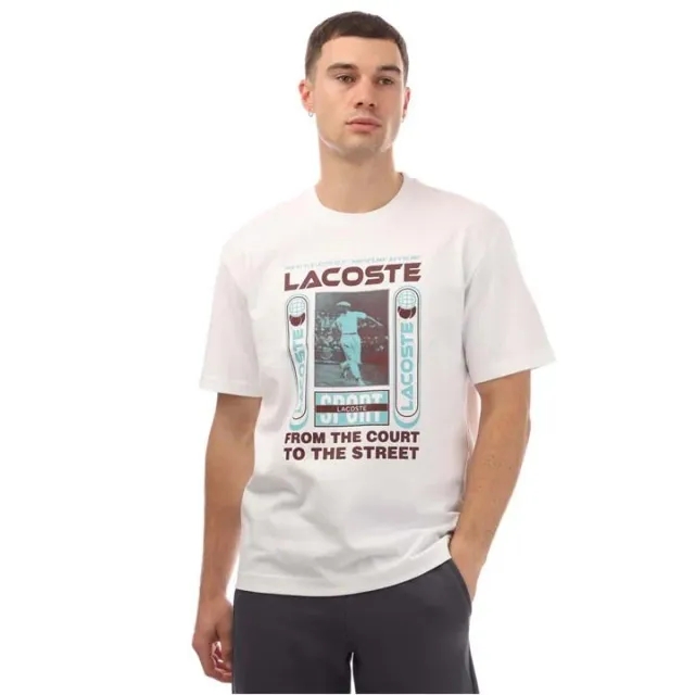 Relaxed Fit René Lacoste Print T-shirt - White