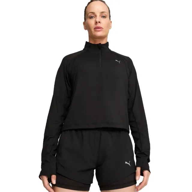 PUMA Run Cloudspun Quarter-Zip Top Women, Black
