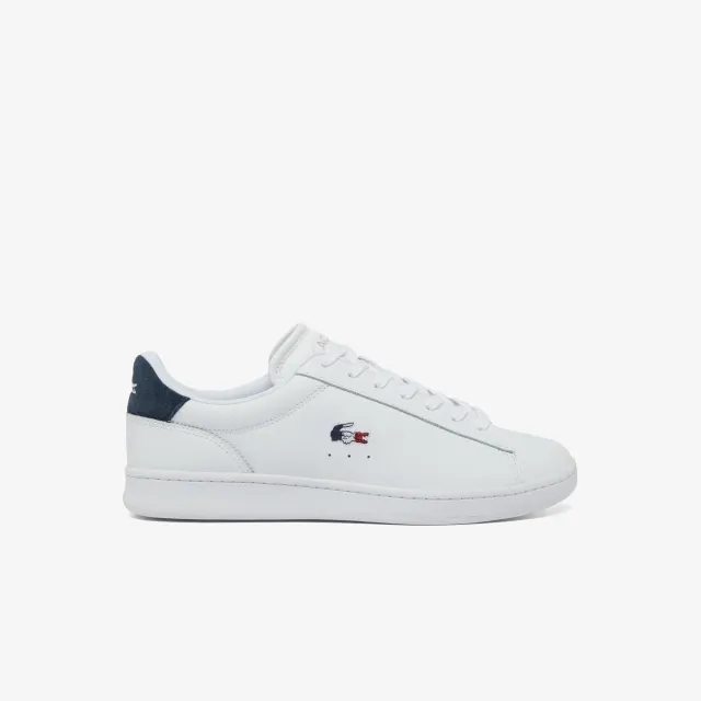 Lacoste Men's Carnaby Set Leather Sneakers - White, Navy & Red