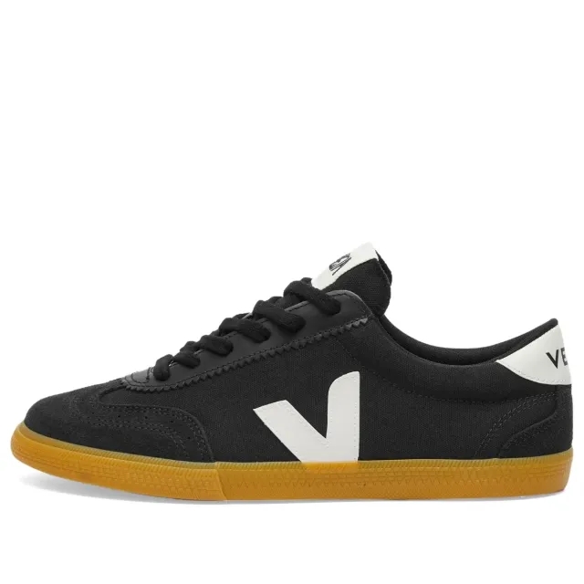 Veja Men's Volley Suede-Trimmed Cotton-Canvas Trainers