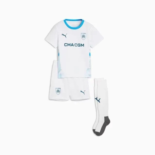 Puma Marseille Kids SS Home Mini Kit 2024/25