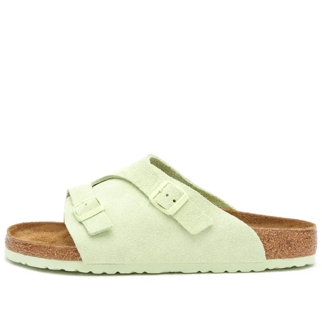 Birkenstock Zürich Faded Lime Suede