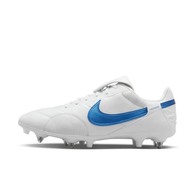 Nike Adults Premier Soft Ground Football Boots in White/Blue