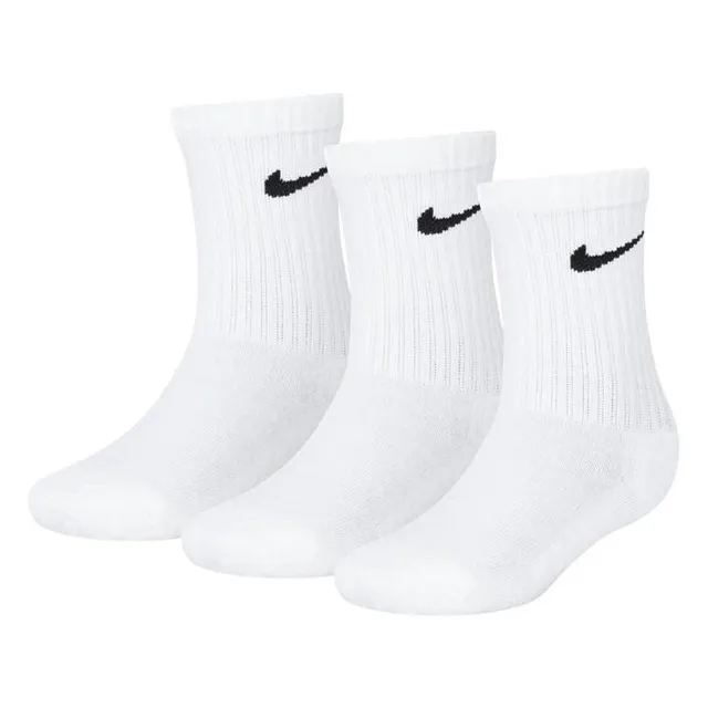Nike Infant 3 Pack Basic Crew Sock - White - Size 6.5-9.5 - White