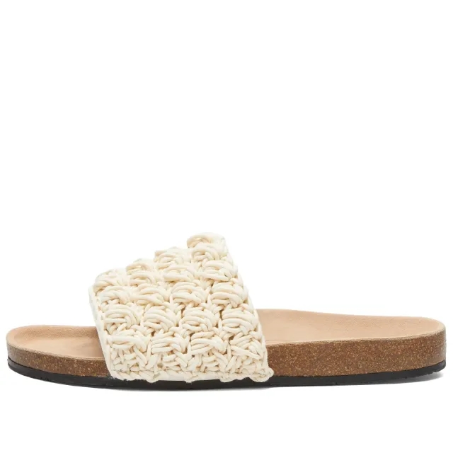 JW Anderson Footwear JW Anderson Crochet Sliders Beige