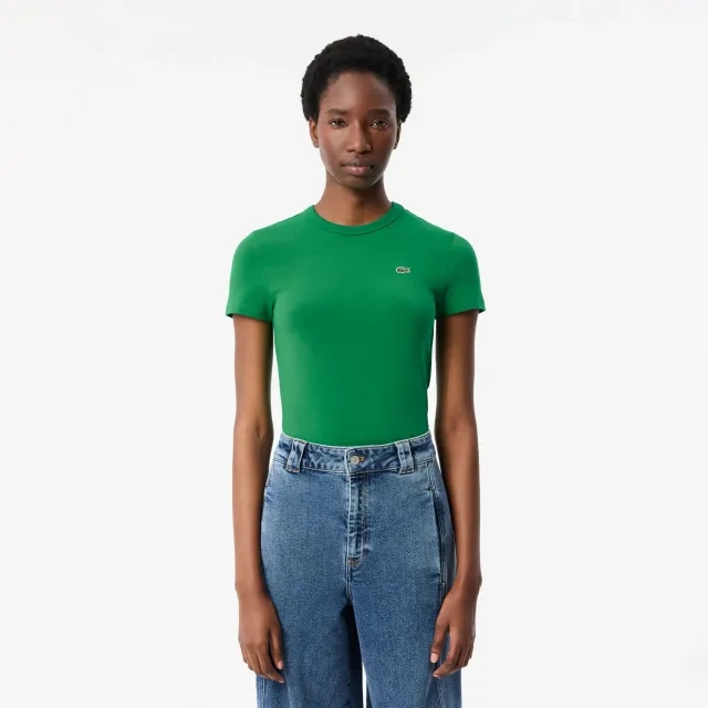 Lacoste Slim Fit Stretch Cotton T-shirt - Fluorine Green