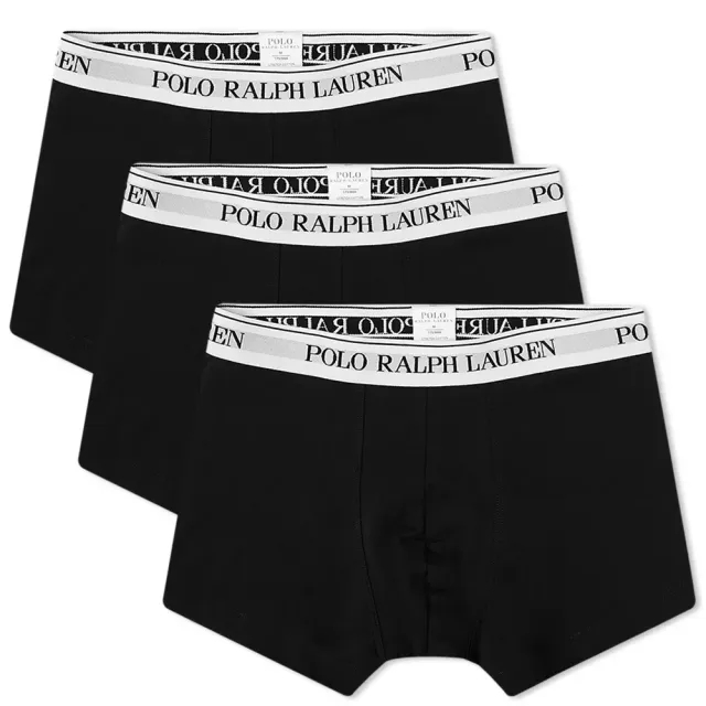 Polo Ralph Lauren Men's Cotton Trunk - 3 Pack Black/White