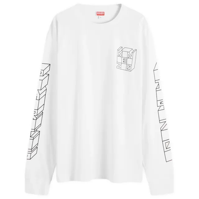 Kenzo Men's Kube Long Sleeve T-Shirt White