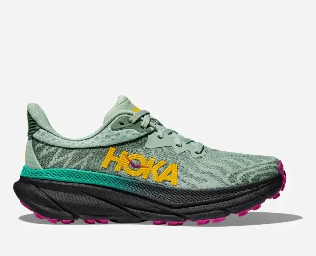 Hoka One One HOKA Women's Challenger 7 Road Running Shoes in Aloe Vera/Black