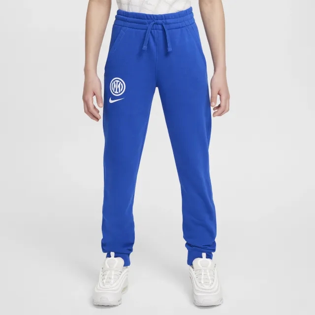Inter Milan Club Home Older Kids' (Boys') Nike Football French Terry Jogger - Blue - Cotton/Polyester