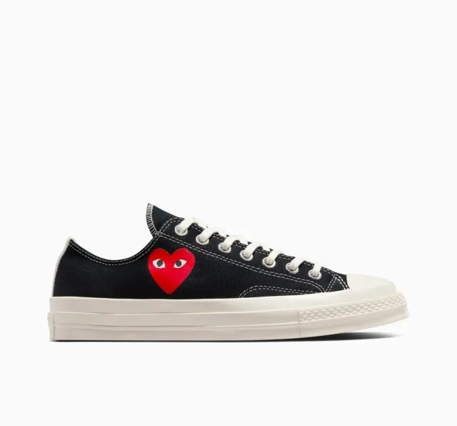 Converse PLAY Comme des Garçons Single Heart Chuck 70 - Black, Cream, Red