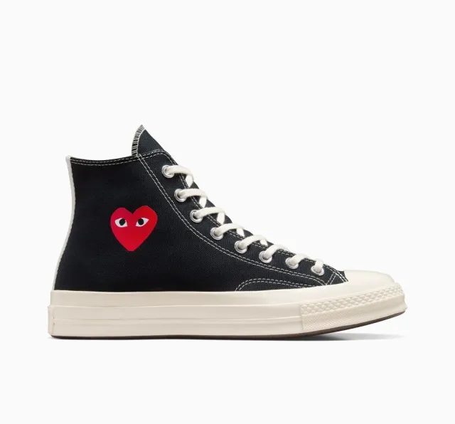 Converse PLAY Comme des Garçons Single Heart Chuck 70 - Black, Red, White
