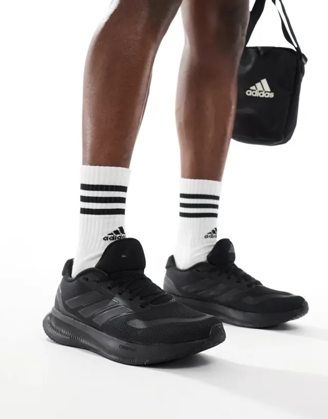 Adidas Running Runfalcon Trainers In Black