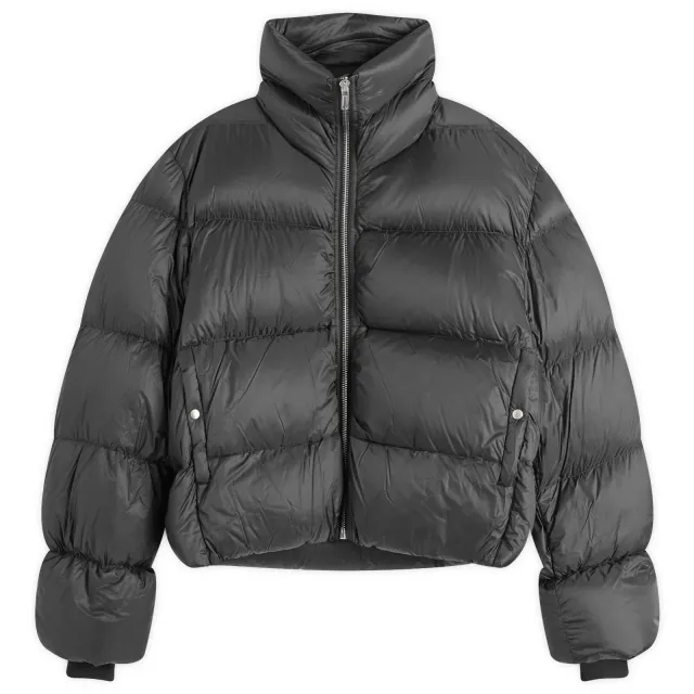 Rick Owens Men's Turtle Nylon Cropped Puffer Jacket Black