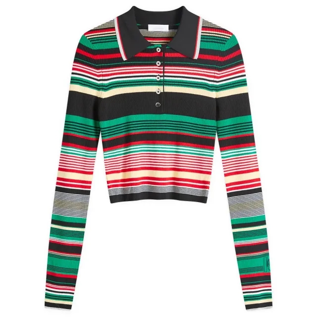 Paco Rabanne Women's Stripe Polo Top Multi