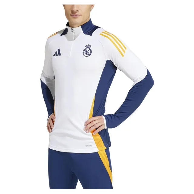 adidas Real Madrid Tiro 24 1/4 Zip Training Top - White - Mens