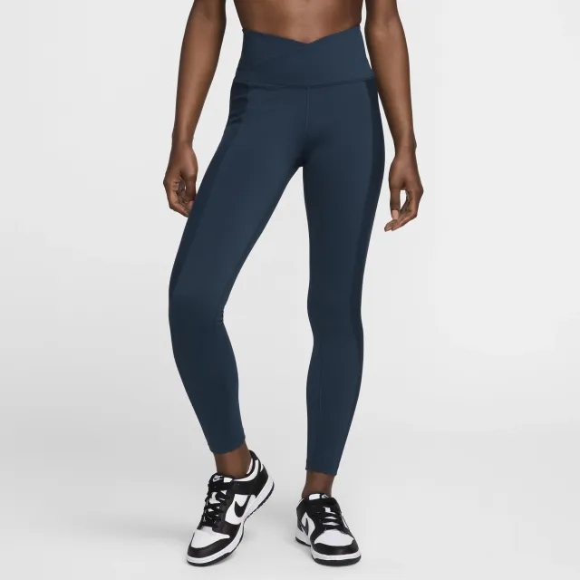 Nike One Wrap Women's High-Waisted 7/8 Leggings - Blue - Polyester/Elastane