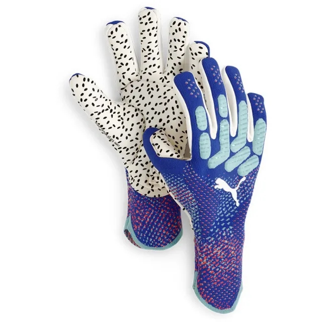 PUMA Future Ultimate Nc Goalkeeper Gloves, Bluemazing/Sunset Glow/Electric Peppermint
