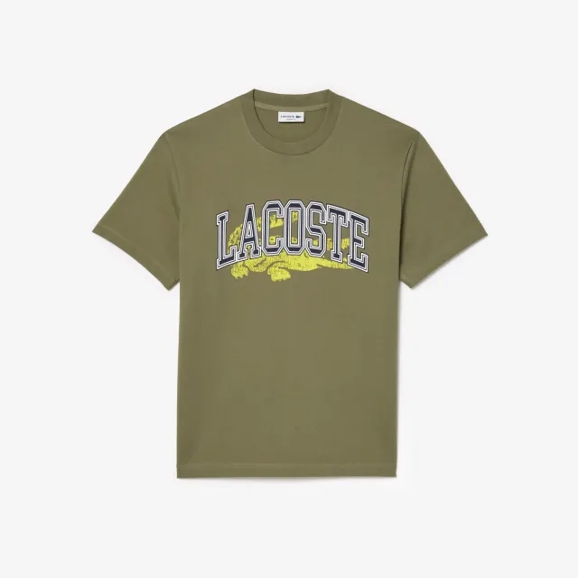 Lacoste Cotton Jersey Signature T-shirt - Khaki Green