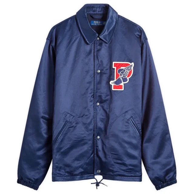 Polo Ralph Lauren Men's College Logo Coach jacket Newport Navy