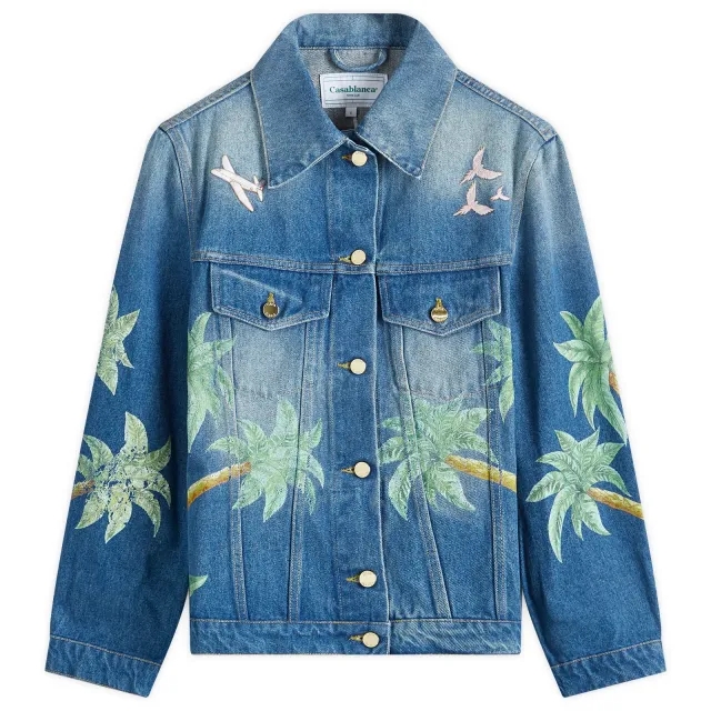 Casablanca Women's Denim Jacket Washed Denim
