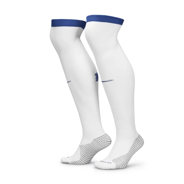 Chelsea F.C. Strike Home Nike Dri-FIT Knee-High Football Socks - White