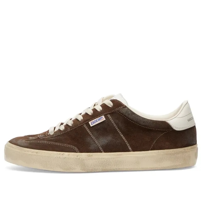 Golden Goose Men's Soul Star Suede Sneaker Dark Brown/Milk